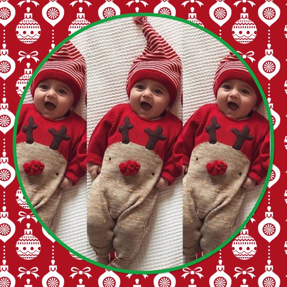 ❣️🎄New🎄Christmas Romper & Hat 🎄❣️
